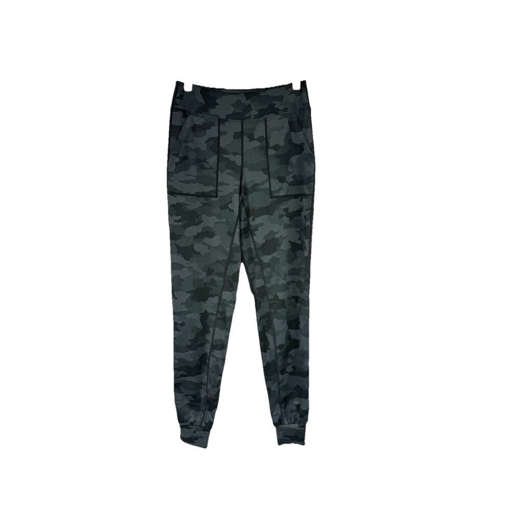 American Tall Gray Black Camo High Rise Athletic‎ Jogger Leggings Womens M Tall